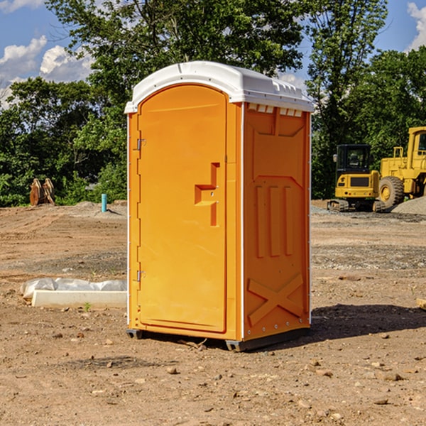 how often are the porta potties cleaned and serviced during a rental period in Bastrop County Texas